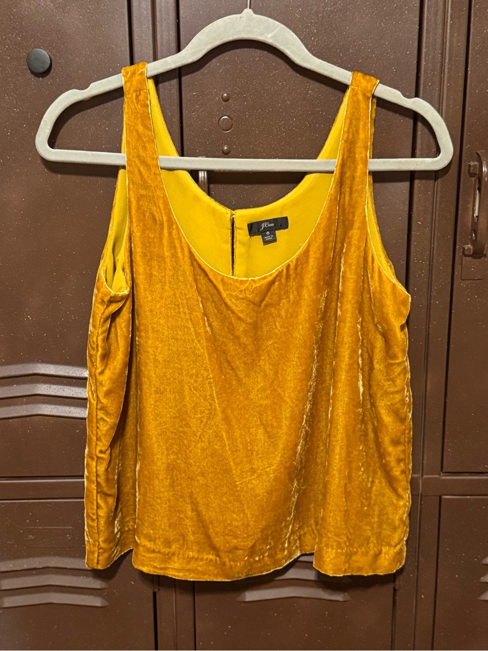J Crew Velvet Scoop Neck Tank Top